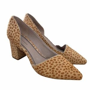 Pilcro & the Letterpress Giraffe Calf Hair Heels